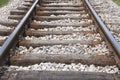 Old railway track with the wooden sleeper Royalty Free Stock Photo