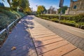 Old railway tracks that have been turned into a promenade and bicycle paths, in the compound of the first and oldest train statio