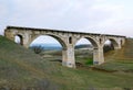 Old railway bridge between Stavropol and Armavir, Russia Royalty Free Stock Photo