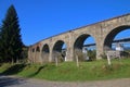 Old railway viaduct in Ukraine. Royalty Free Stock Photo