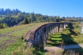 Old railway viaduct in the village of Vorokhta. Royalty Free Stock Photo