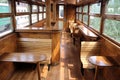 Old railway wagon interior