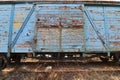 Old railway wagons in an abandoned station Royalty Free Stock Photo