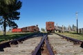 Old railways in a western ghost town Royalty Free Stock Photo