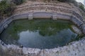 Old rain water tank in san francisco javier vigge biaundo mission loreto Royalty Free Stock Photo
