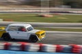 Old rally car on the track Royalty Free Stock Photo