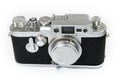 Old Rangefinder Camera with Lens Cap Royalty Free Stock Photo