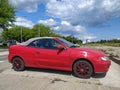 Old rare convertible Renault Megane I 1.4 16V parked