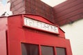 Old Rarity vintage Red English London phone booth Royalty Free Stock Photo