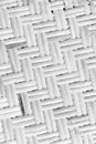 Old rattan wood  in weaving seamless patterns white grey crafts  background Royalty Free Stock Photo