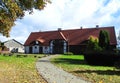 Old rebuild home and path, Lithuania Royalty Free Stock Photo