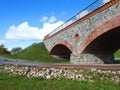 Old rebuild train bridge, Lithuania Royalty Free Stock Photo