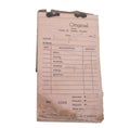 Old receipt dated 1979 in  a white background Royalty Free Stock Photo