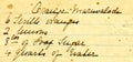 Old recipe handwriting detail