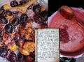 Old Recipes for Damson and Plum Jam Royalty Free Stock Photo