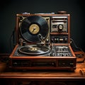 old record player scans, ai-generatet Royalty Free Stock Photo