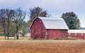 An old red barn on the family farm Royalty Free Stock Photo