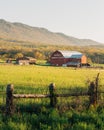 Old red barn on a farm in Luray, Virginia Royalty Free Stock Photo