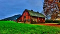 Old red barn