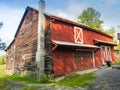 Old Red Barn on a farm Royalty Free Stock Photo