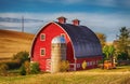 Red Barn in the fall Royalty Free Stock Photo