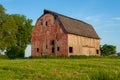 Old red barn at sunset Royalty Free Stock Photo