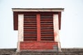 Old red barn with rustic weathered cupola Royalty Free Stock Photo