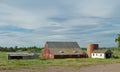 Old Red Barn Shines in the Morning Sun Royalty Free Stock Photo