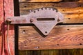 Old Red Barn Steel Door Latch Royalty Free Stock Photo