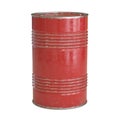 Old red barrel isolated on the white background 3d rendering