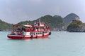 Old red boat at Mu Ko Ang Thong National Marine park