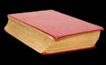 Old red book on a black background Royalty Free Stock Photo