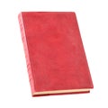 Old red book isolated Royalty Free Stock Photo