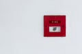 Old red box fire alarm Royalty Free Stock Photo