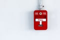 Old red box fire alarm Royalty Free Stock Photo