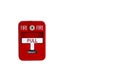 Old red box fire alarm Royalty Free Stock Photo