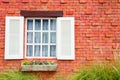 Old Red Brick Building with vintage and European style Royalty Free Stock Photo