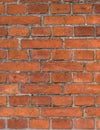 Old red brick city blind wall background