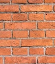 Old red brick city blind wall background