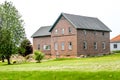 Old Red Brick Colonial House in Wisconsin Royalty Free Stock Photo