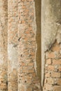 Old red brick columns Royalty Free Stock Photo