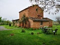 Old red brick cottage in the countryside Royalty Free Stock Photo