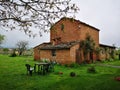 Old red brick cottage in the countryside Royalty Free Stock Photo