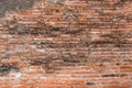 Old red Brick and dry Wall Texture background image. Grunge Red Stonewall Background Royalty Free Stock Photo