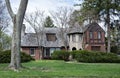 English Style House with Stone Turret Royalty Free Stock Photo