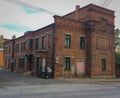 Old red brick industrial building