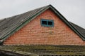 old red brick loft of a rural house Royalty Free Stock Photo