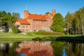 Old red brick manor house (1913-1915) in Janeda. Estonia, Baltic States, Europe Royalty Free Stock Photo