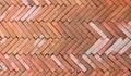 Old red brick pavement texture background. Retro style Royalty Free Stock Photo