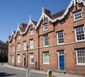 Old red brick residential buildings on Old Town in Stratford upon Avon in Warwickshire in the UK Royalty Free Stock Photo